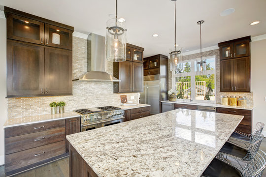 Luxury kitchen in a new construction home