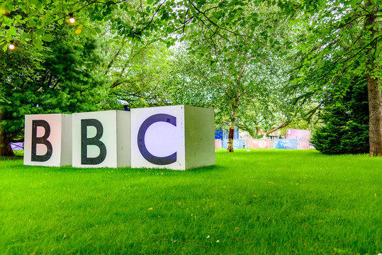 Large Bbc Sign In Park With Grass And Trees