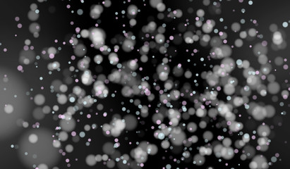 Beautiful monochrome bokeh blurred background defocused lights