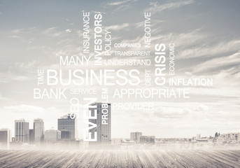 Business conceptual words as keys to success and company growth