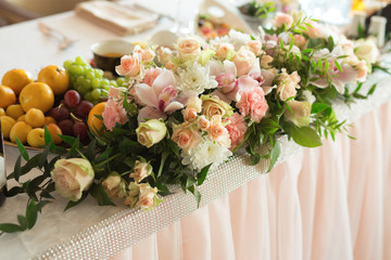 beautiful bright festive wedding decoration on your wedding day