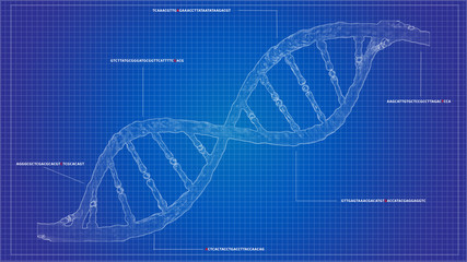 DNA sequencing blueprint RNA sequencing DNA computational models, genome helix background, gene CRISPR helix