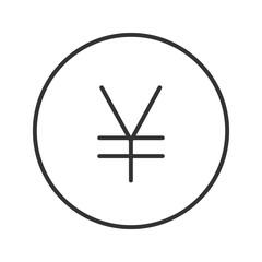 Obraz premium Yen sign linear icon