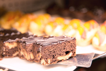 Deliciouis of piece chocolate pie