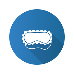 Sleeping mask flat design long shadow glyph icon