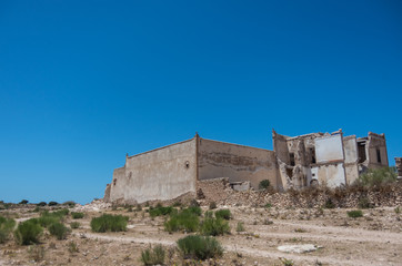 Fototapeta na wymiar The ruins of Dar Caid Hadji fortified town near Essaouira, Morocco