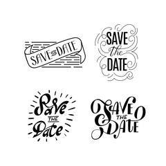Wedding logo collection. Vector illustration.