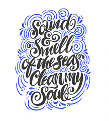Lettering poster. Vector illustration.
