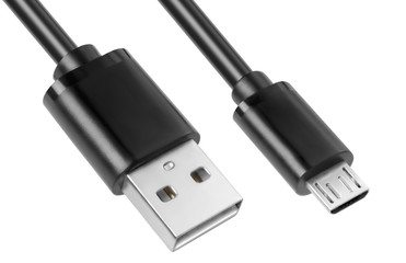 micro usb cable connectors the black