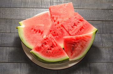 A few slices of watermelon