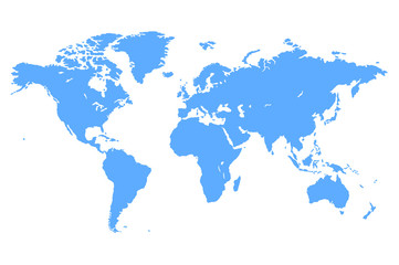 Fototapeta na wymiar Blue Vector World Map