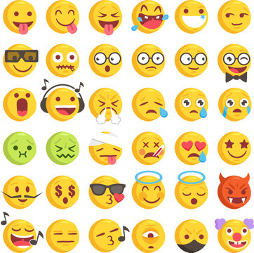 Rough Hand Drawn Big Emoji Set 2