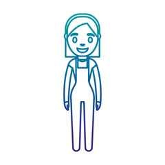cartoon woman icon over white background vector illustration