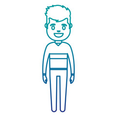 cartoon man icon over white background vector illustration