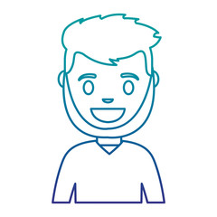 cartoon man icon over white background vector illustration