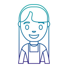 cartoon woman icon over white background vector illustration