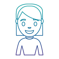 cartoon woman icon over white background vector illustration