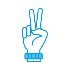 Hand peace symbol icon vector illustration graphic design