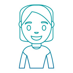 cartoon woman icon over white background vector illustration