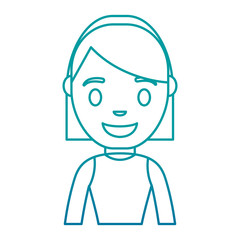 cartoon woman icon over white background vector illustration