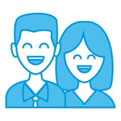 Cute couple cartoon icon vector illustration graphic design