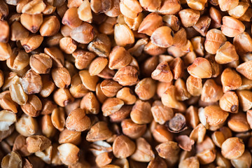 Natural buckwheat grains for background