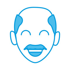Man smiling cartoon icon vector illustration graphic design