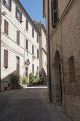 Fototapeta na wymiar Montefano (Macerata, Marches, Italy), historic town