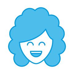 Fototapeta premium Woman smiling cartoon icon vector illustration graphic design