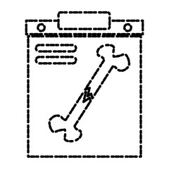Bone broken xray icon vector illustration graphic design