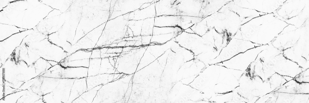 Poster horizontal elegant white marble texture for pattern and background