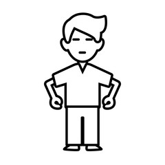 Man relaxing with eyes closed icon vector illustration graphic design