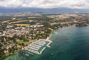 Obraz premium Aerial view of lake Geneva