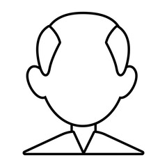 Man faceless avatar icon vector illustration graphic design