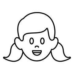 Obraz na płótnie Canvas Woman smiling cartoon icon vector illustration graphic design