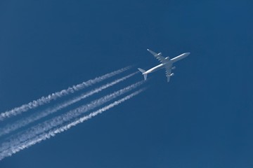 Plane at cruising altitude