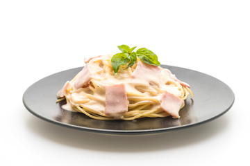 spaghetti carbonara ham