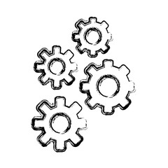 Gears machinery pieces icon vector illustration graphic design