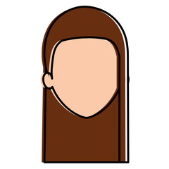 beautiful woman head avatar character