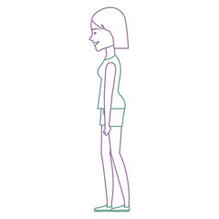 Obraz na płótnie Canvas beautiful woman walking avatar character