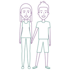 lovers couple avatars character