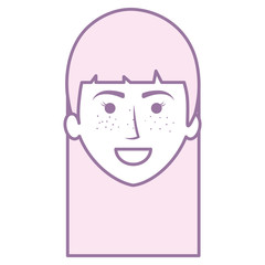 beautiful woman head avatar character