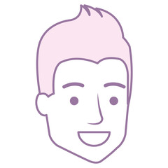 young man head avatar character