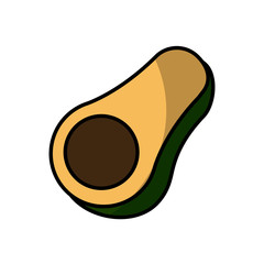 Avocado vegan isolated icon vector illustration graphic design