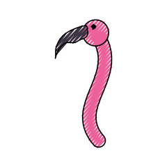 flat line colored flemish doodle over white background  vector  illustration