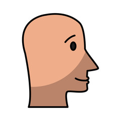 Human head silhouette icon vector illustration graphic design