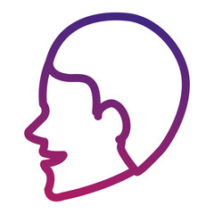 young man head avatar character