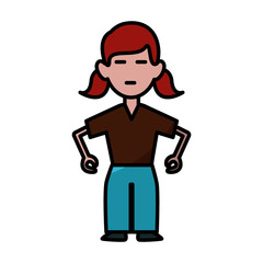 Woman relaxing with eyes closed icon vector illustration graphic design