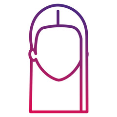 beautiful woman head avatar character