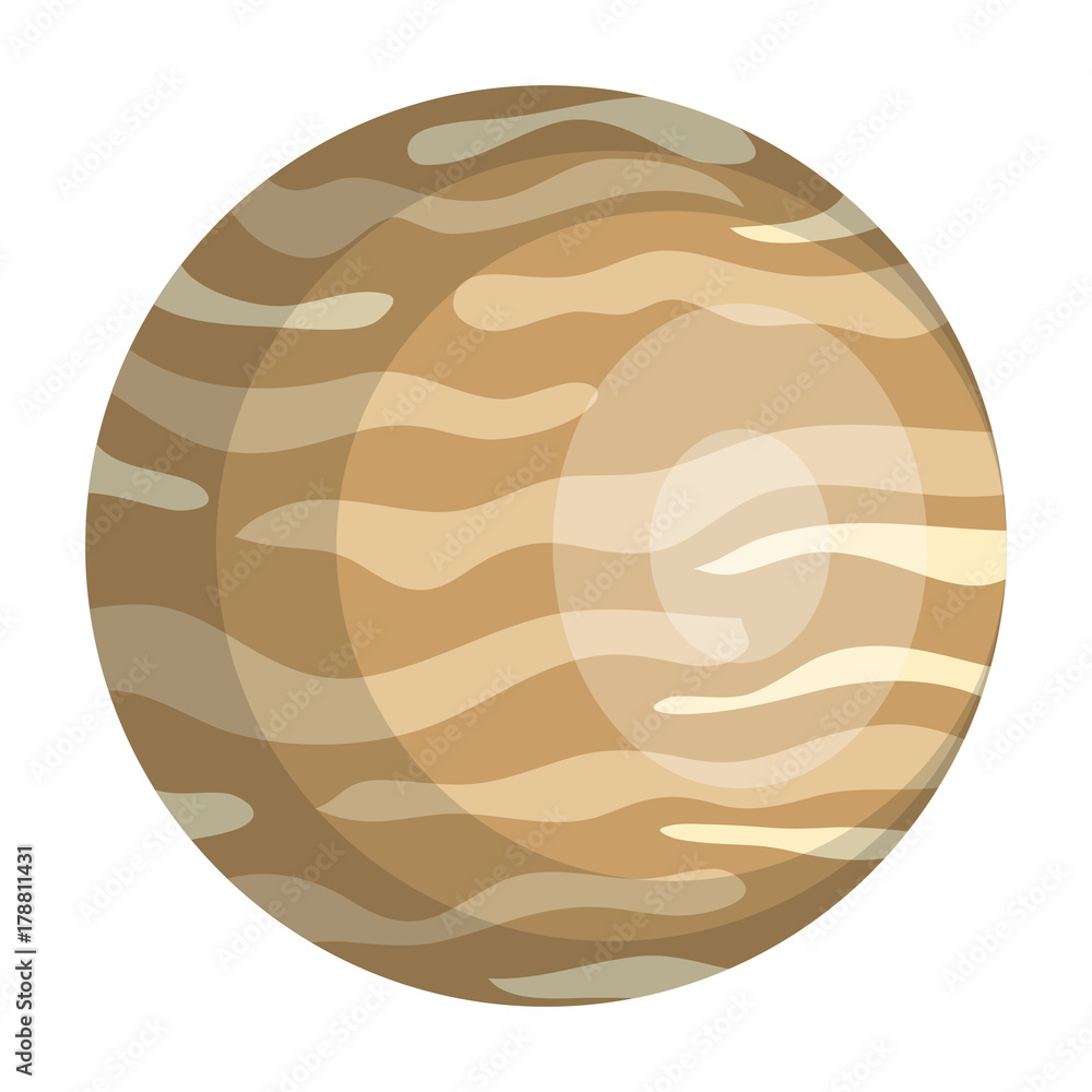 Poster venus planet isolated icon